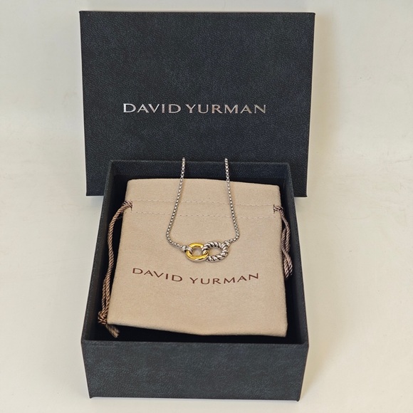 David Yurman Silver and Gold Necklace - Picture 2 of 9